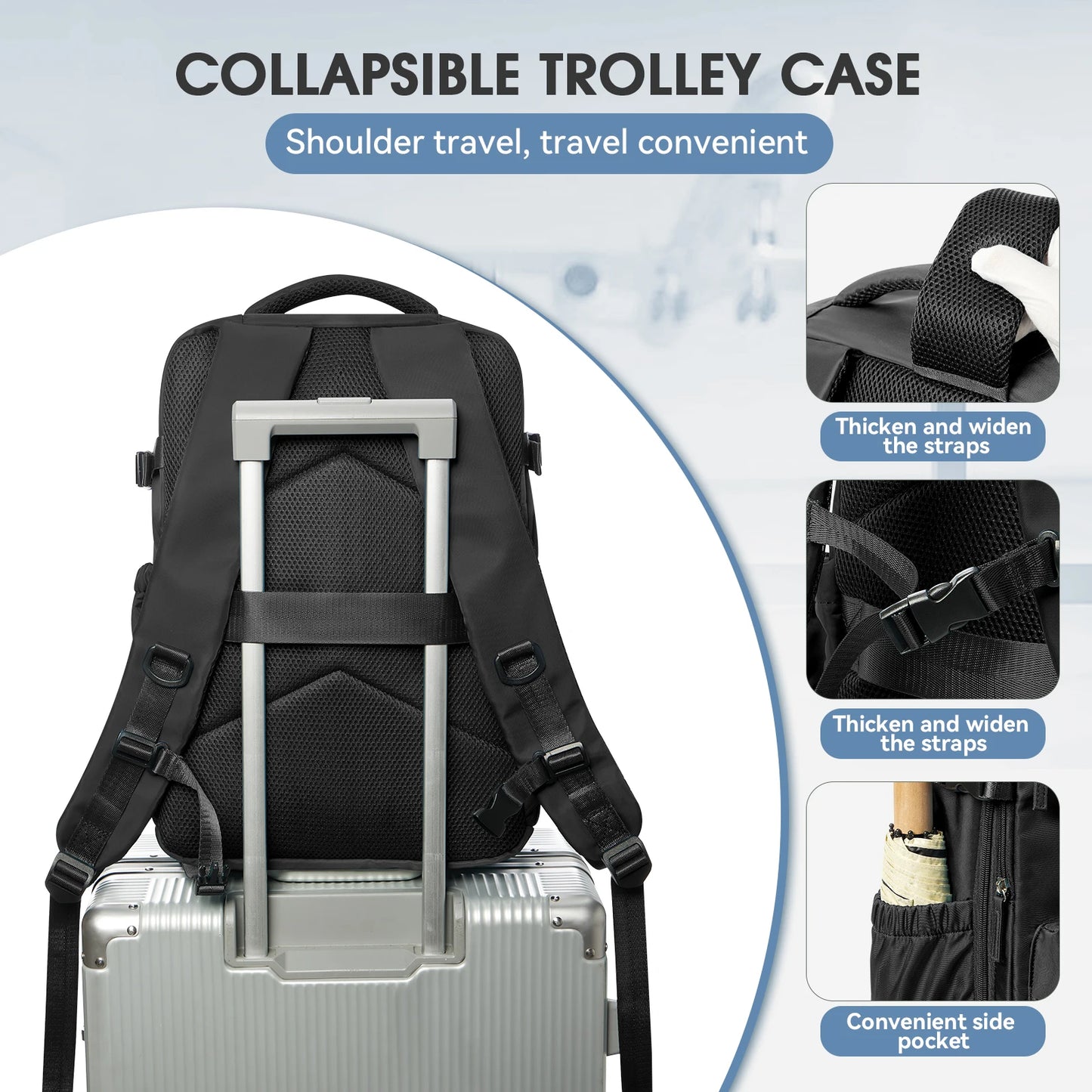 Luxury Compression Travel Backpack – Premium Design + Pump Included