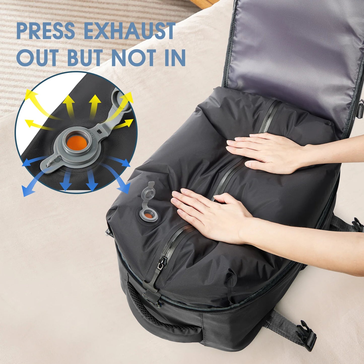 Luxury Compression Travel Backpack – Premium Design + Pump Included