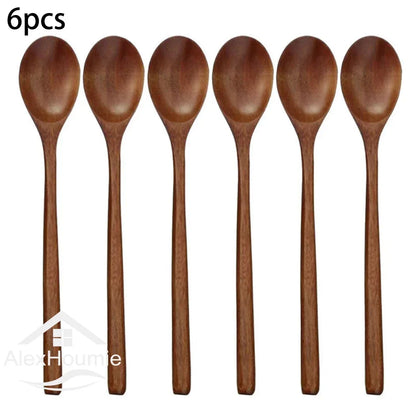 BambooEssence™ - Natural Bamboo Wooden Spoons Set | 6-Piece Korean Style for Eco-Conscious Kitchen