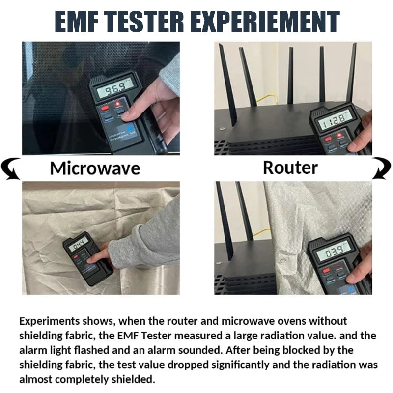 Premium EMF Protection Fabric - Faraday RFID Shielding Cloth for WiFi/RF Radiation Blocking