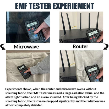 Premium EMF Protection Fabric - Faraday RFID Shielding Cloth for WiFi/RF Radiation Blocking
