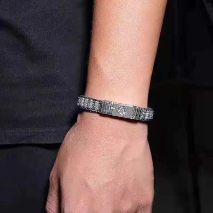 Sacred Om™ | 925 Silver-Plated Tibetan-Inspired Bracelet