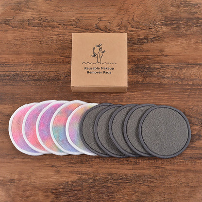 Eco Bamboo Makeup Remover Pads - 10 Pack Reusable Sustainable Cotton Rounds