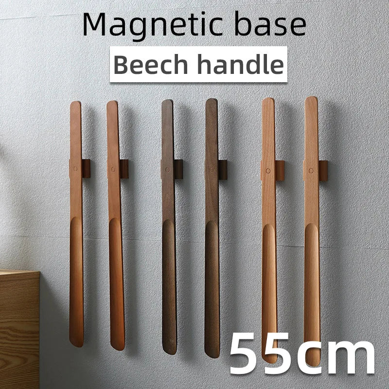Eco Premium Magnetic Shoehorn - Long Handle Reforestation Wood