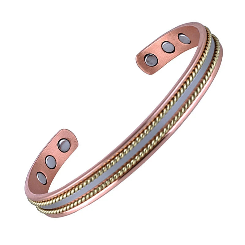 Vintage Copper Magnetic Bracelet & Ring Set | Arthritis Relief | Gaia Waves
