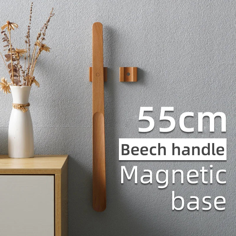 Eco Premium Magnetic Shoehorn - Long Handle Reforestation Wood