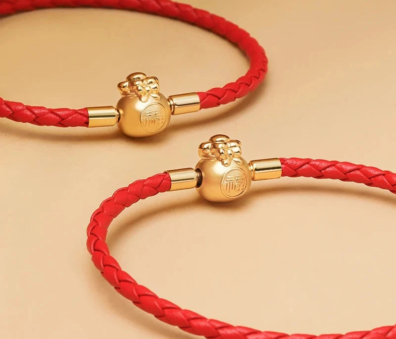 福 Fú Prosperity Bracelet - Authentic Chinese Lucky Charm Talisman for Abundance & Flow