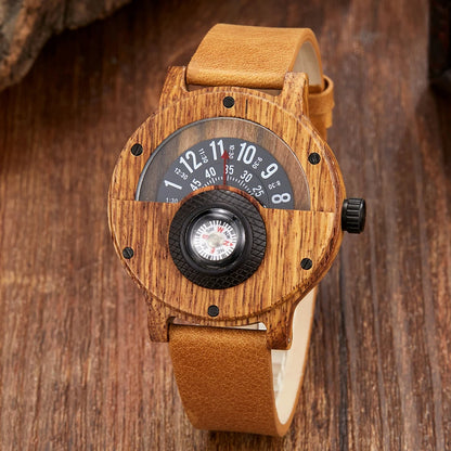 The Compass Heritage™ | Handcrafted Walnut Wood Watch