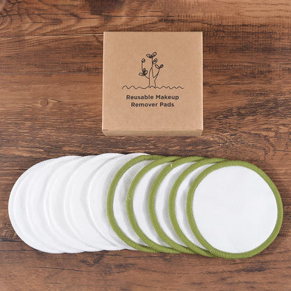 Eco Bamboo Makeup Remover Pads - 10 Pack Reusable Sustainable Cotton Rounds