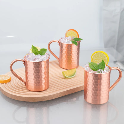 CopperMule™ Pure Copper Moscow Mule Mugs Set | 100% Solid Copper Ayurvedic Drinkware - 1/2/3/4 Pack