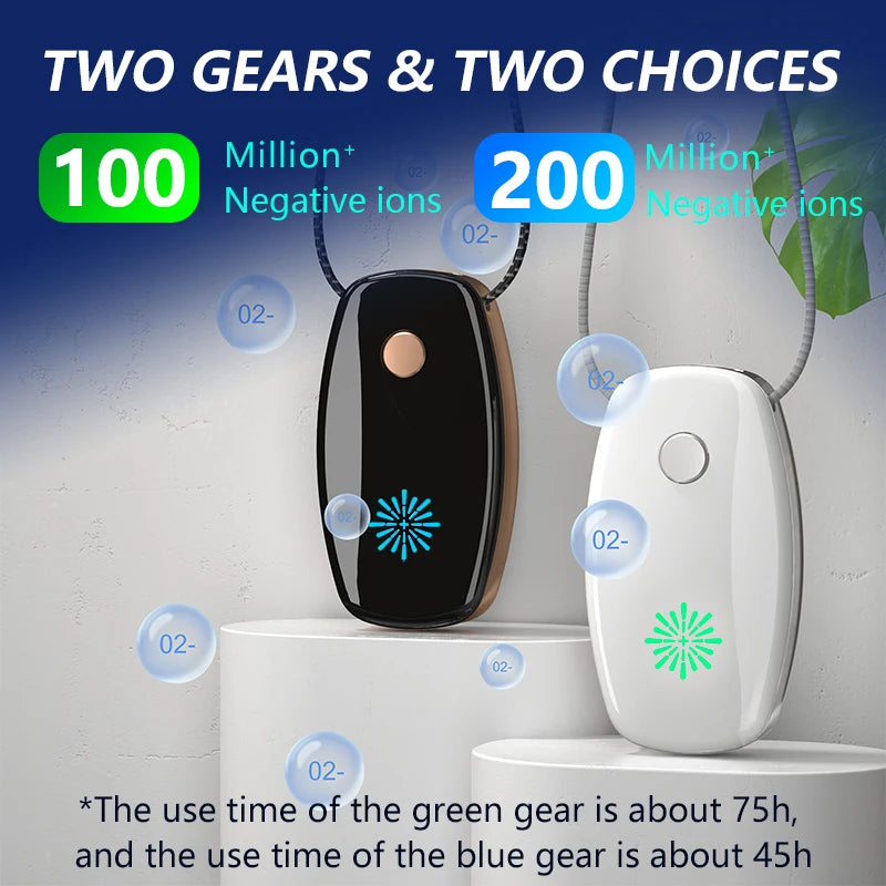 Necklace Air Purifier Negative Ion Generator - Dr Breathe