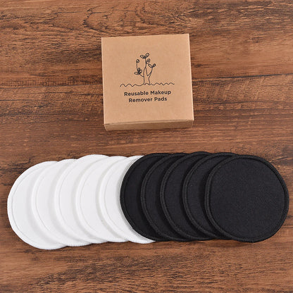Eco Bamboo Makeup Remover Pads - 10 Pack Reusable Sustainable Cotton Rounds