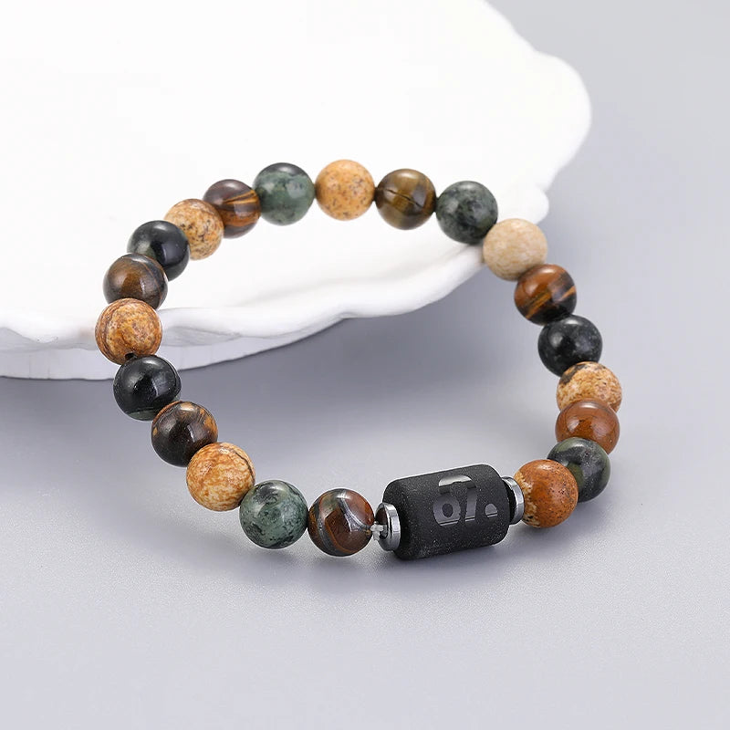 Natural Stone Zodiac Bracelets - Healing Crystal Jewelry for All 12 Signs | Couples & Friendship Gifts