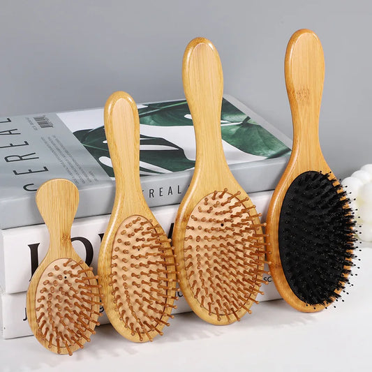 BambooFlow™ - Natural Bamboo Massage Hair Brush | Reduces Hair Loss & Stimulates Growth