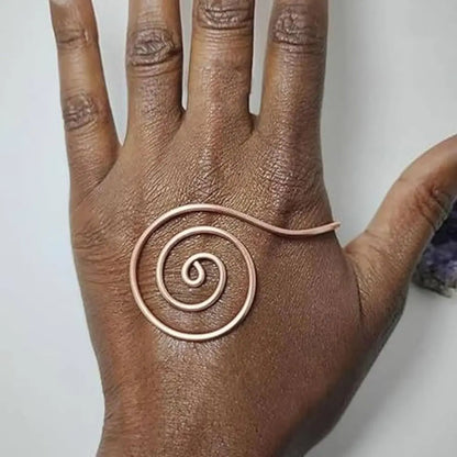 Ancestral Copper Spiral - Energetic Palm Ring | Ancient Connection and Well-being