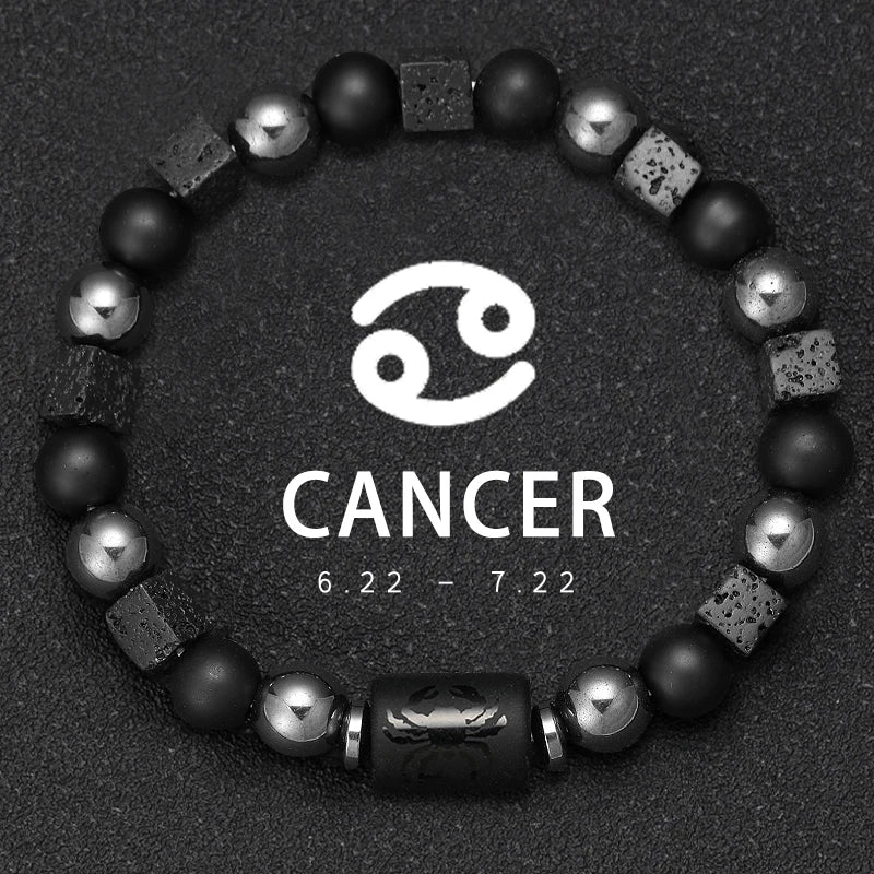 Natural Stone Zodiac Bracelets - Healing Crystal Jewelry for All 12 Signs | Couples & Friendship Gifts