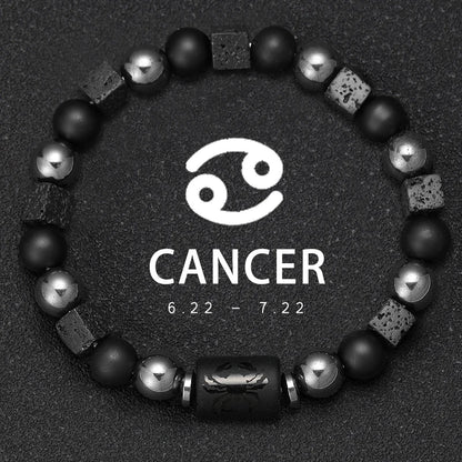 Natural Stone Zodiac Bracelets - Healing Crystal Jewelry for All 12 Signs | Couples & Friendship Gifts