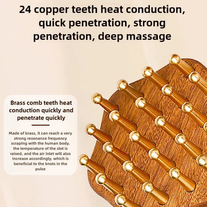 AuraComb™ Pro - Copper & Wood Gua Sha | Bioenergetic Therapy Tool