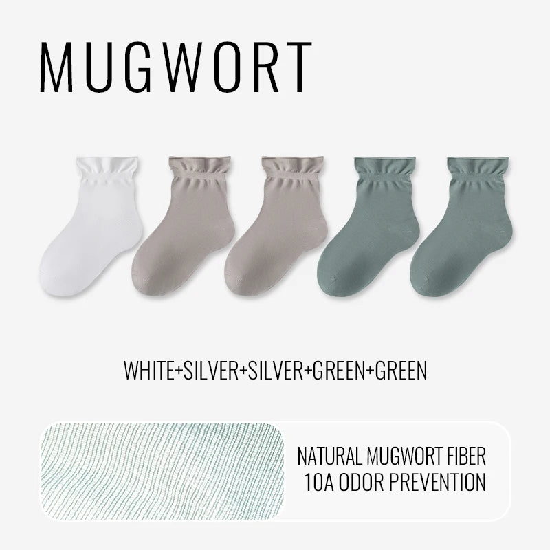 Mugwort Cooling Sleep Socks - 5 Pairs | Natural Herbal Comfort for Deep Relaxation & Better Sleep