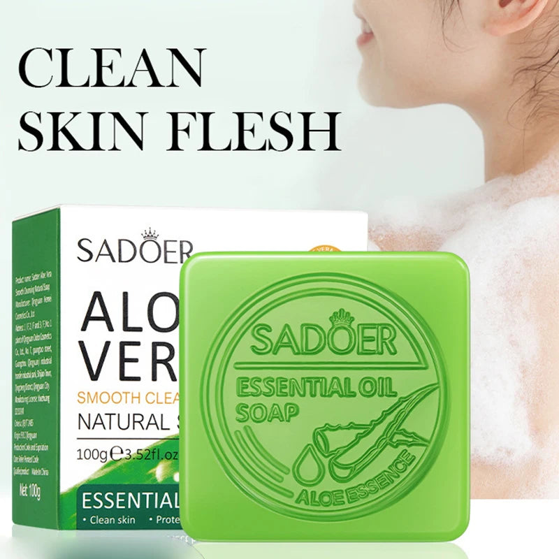 Premium Aloe Vera Facial Soap - Natural Moisturizing Face Cleanser for Hydrated Glowing Skin