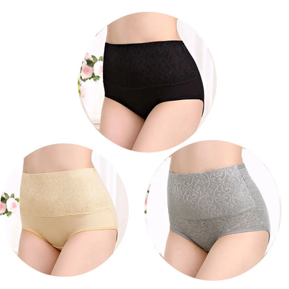 ComfortFit™ High Waist Cotton Briefs - 3-Pack Plus Size Underwear for Everyday Comfort L-5XL