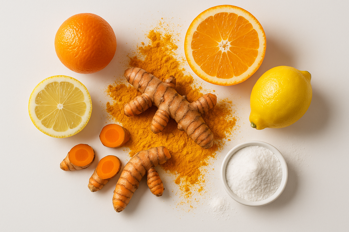 Natural Turmeric and Vitamin C Ingredients